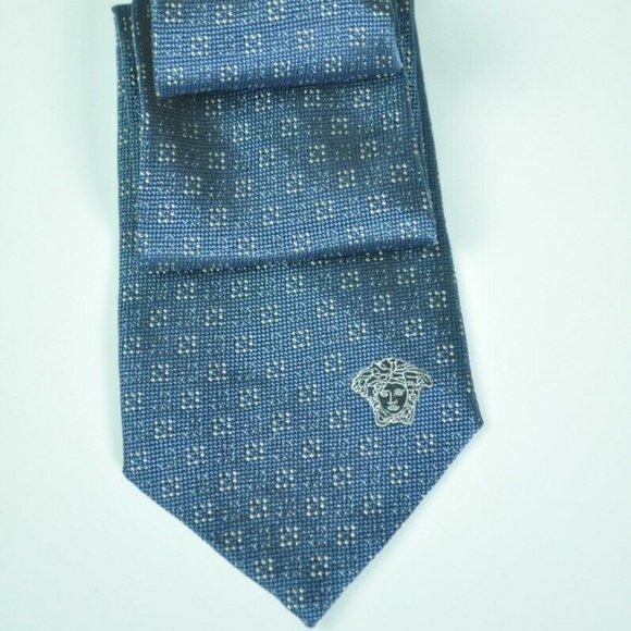 Versace Other - Recent VERSACE Blue & Gray Tie 100% AUTHENTIC!